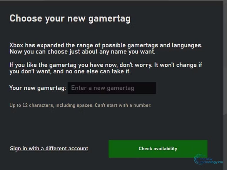 new gamertag